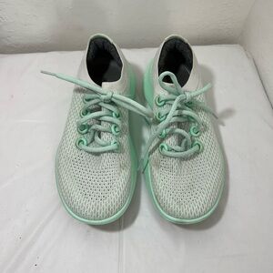 Allbirds Tree Dasher Running Shoes Women’s size 8 Cyclone Mint Green / White